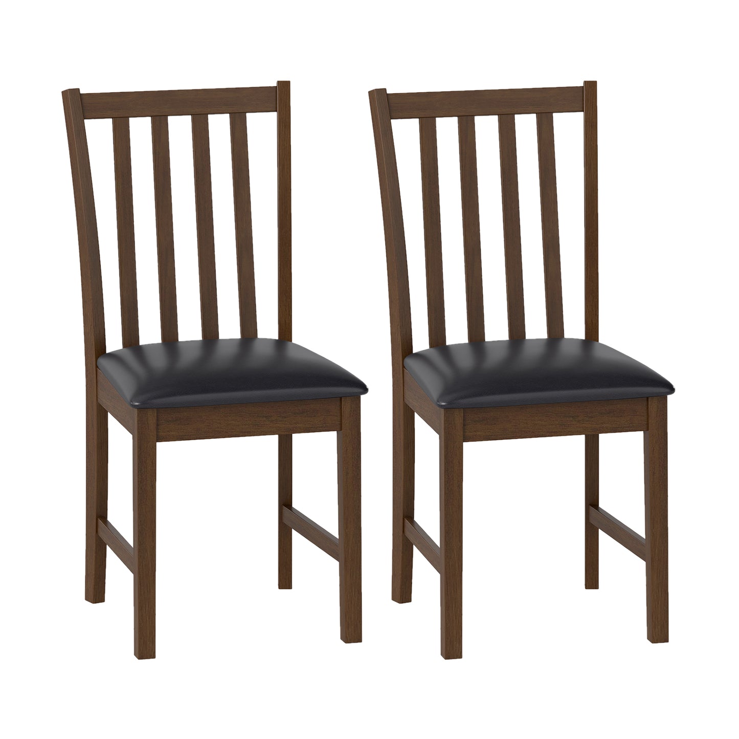 Dining Chairs Set of 2 with Padded Seats and Curved Backs