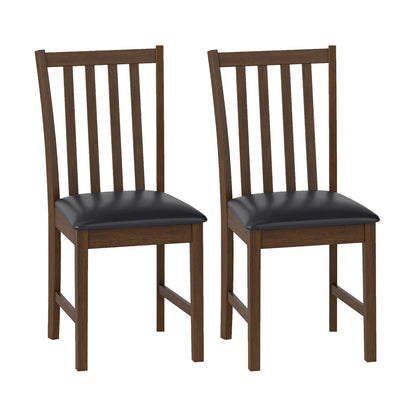 Dining Chairs Set of 2 with Padded Seats and Curved Backs
