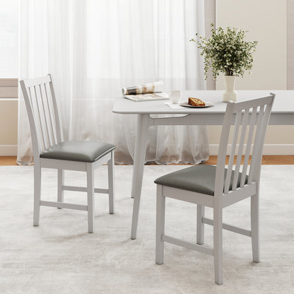 Dining Chairs Set of 2 with Padded Seats and Curved Backs