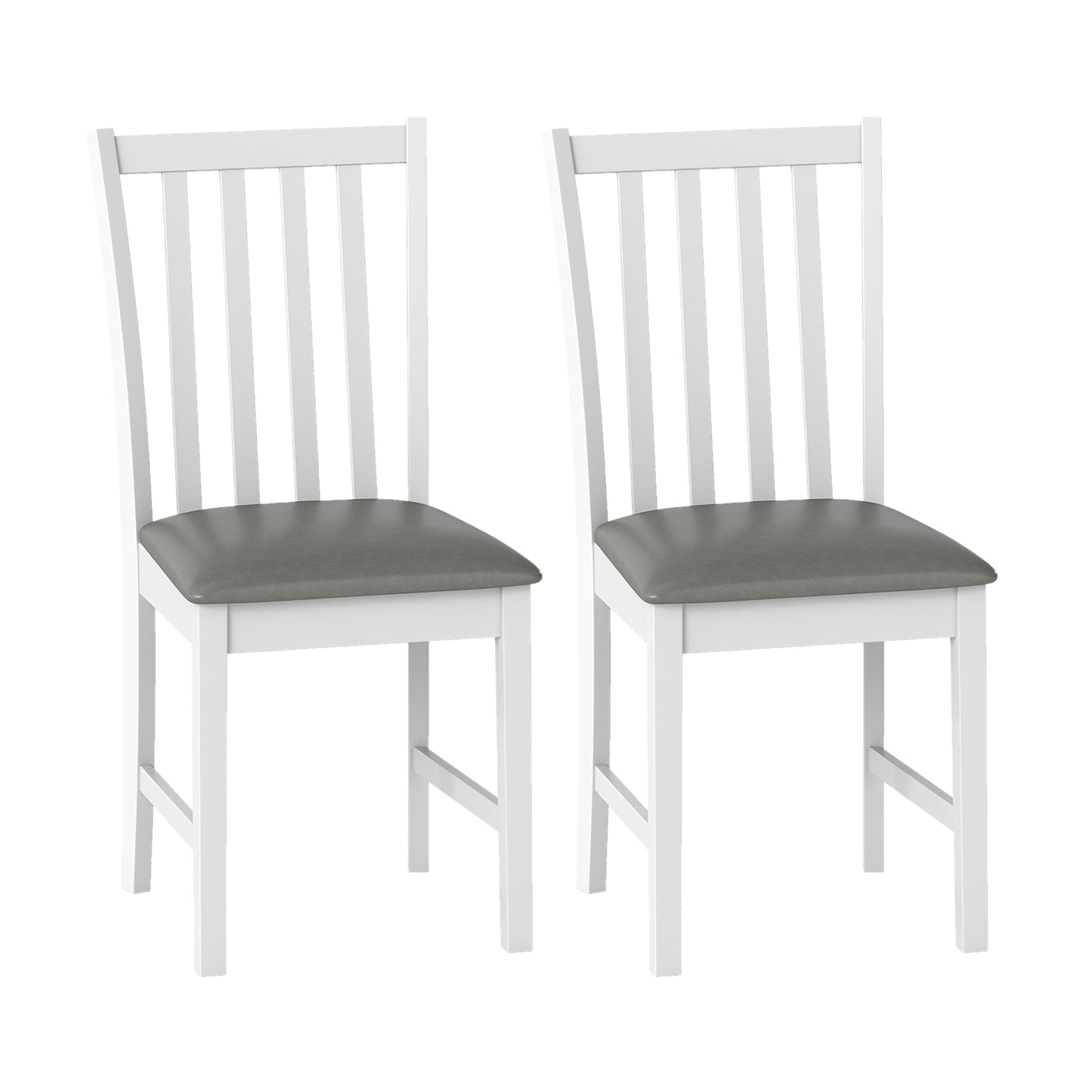 Dining Chairs Set of 2 with Padded Seats and Curved Backs