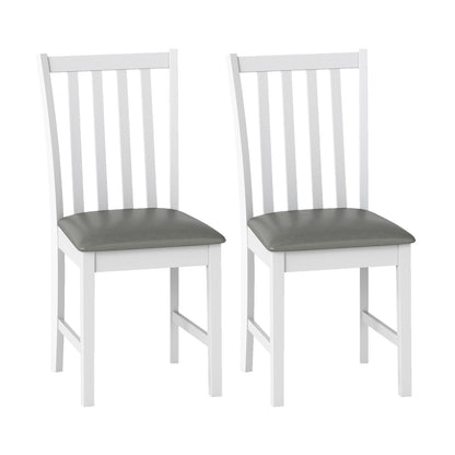Dining Chairs Set of 2 with Padded Seats and Curved Backs