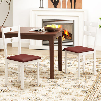 Dining Chairs Set of 4 with Hollowed Backrest
