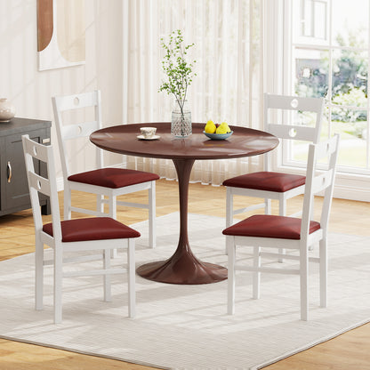 Dining Chairs Set of 4 with Hollowed Backrest