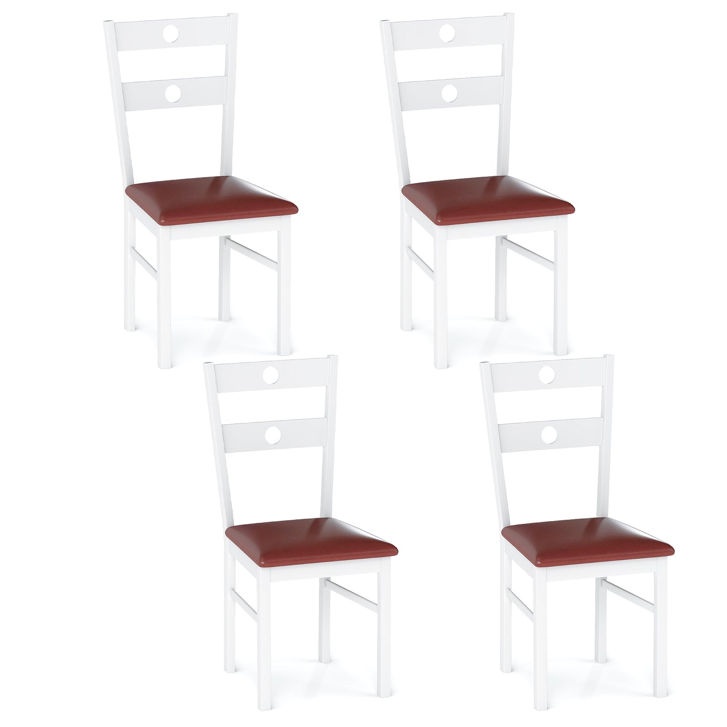 Dining Chairs Set of 4 with Hollowed Backrest