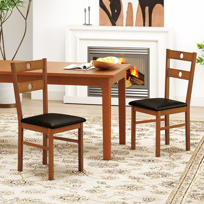 Dining Chairs Set of 4 with Hollowed Backrest