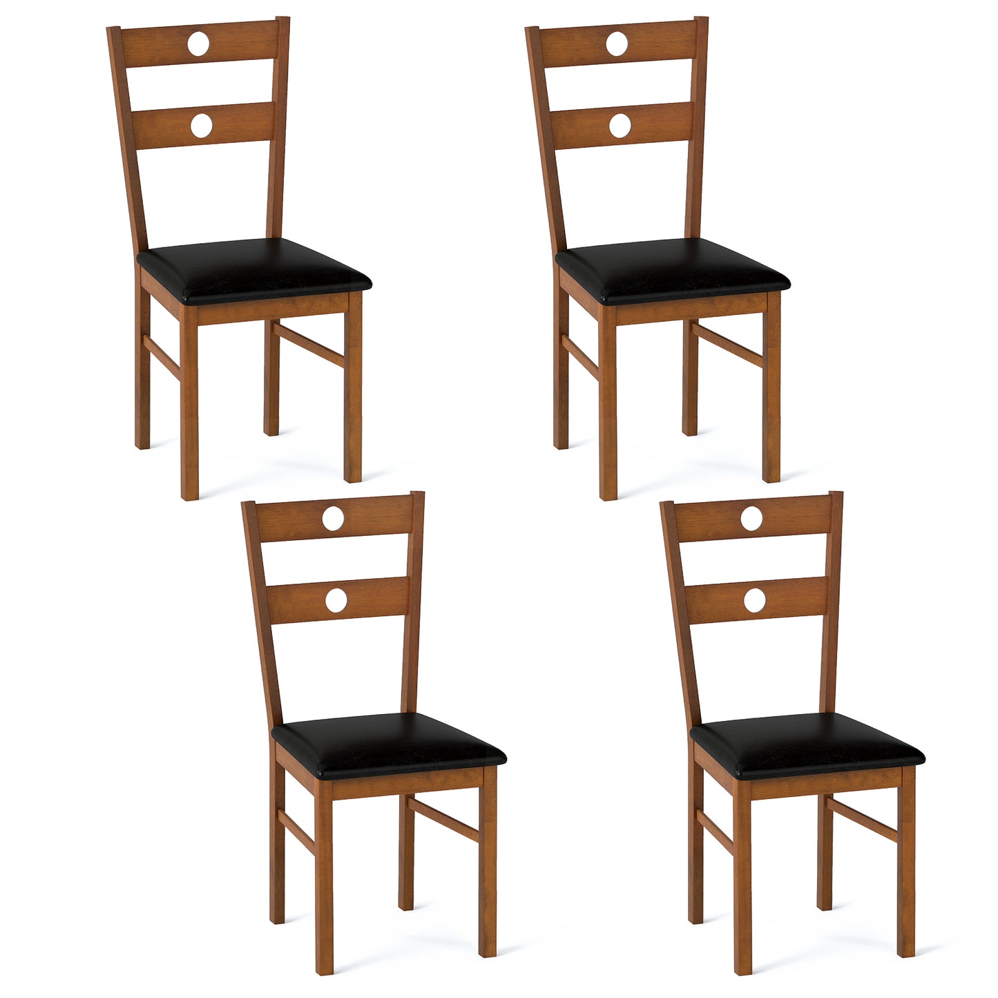 Dining Chairs Set of 4 with Hollowed Backrest