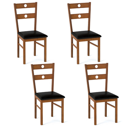 Dining Chairs Set of 4 with Hollowed Backrest
