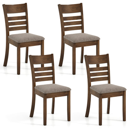 Upholstered Dining Chairs Set of 4 with Rubber Wood Frame