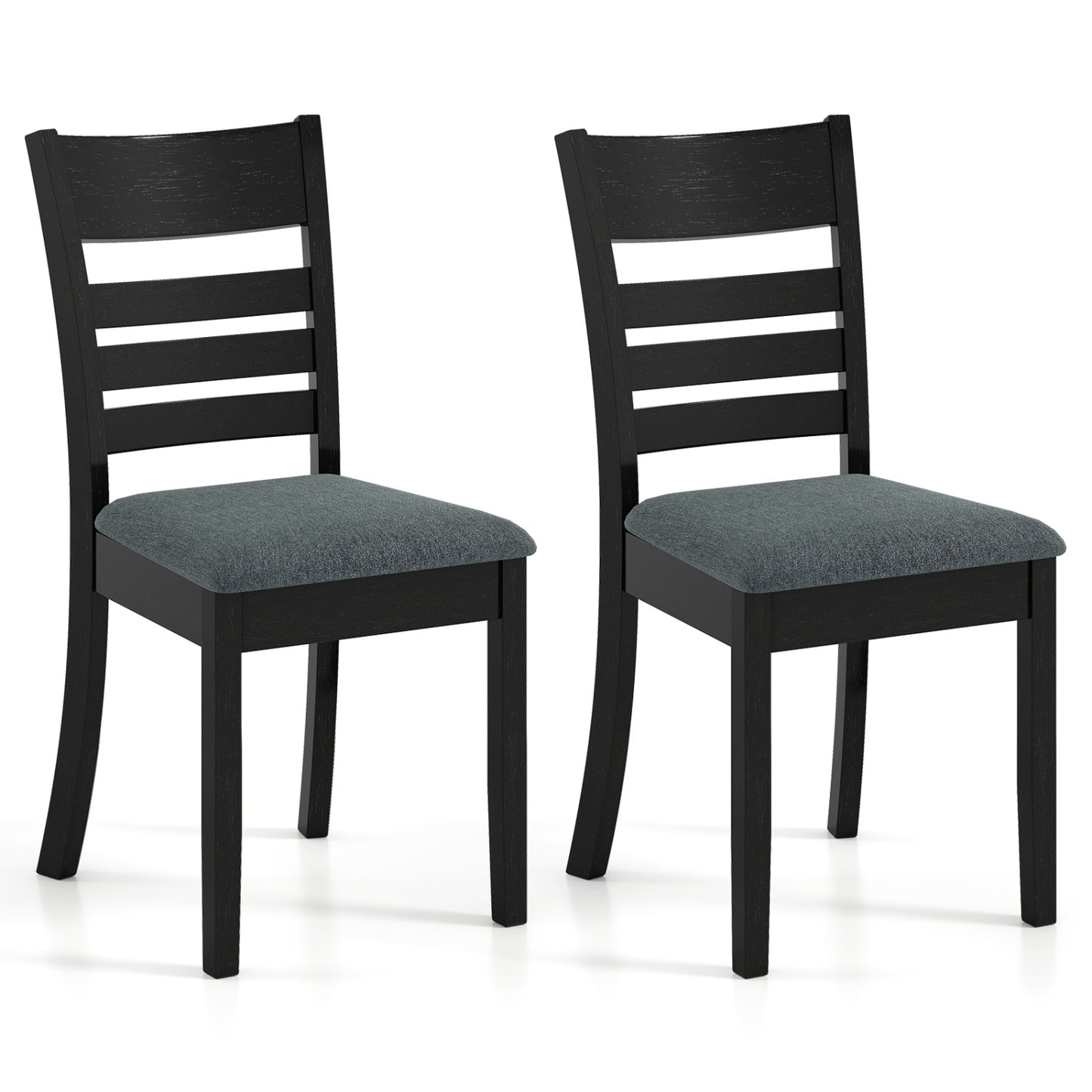 Upholstered Dining Chairs Set of 2 with Rubber Wood Frame