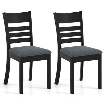 Upholstered Dining Chairs Set of 2 with Rubber Wood Frame