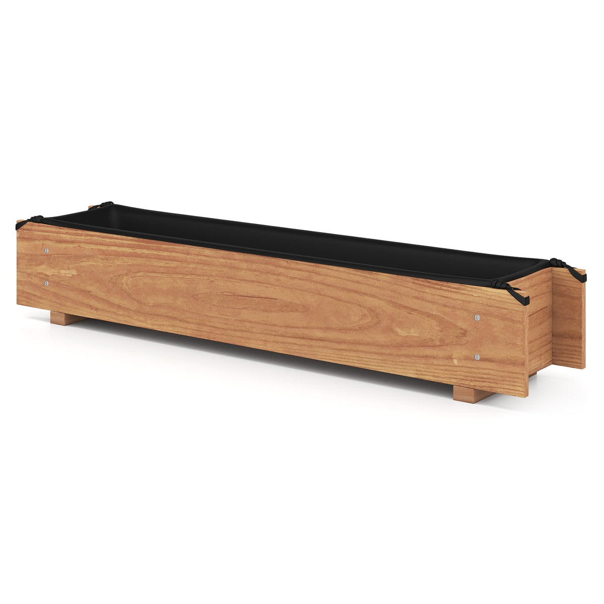 Wooden Raised Garden Bed with Drainage Holes for Vegetable Flower Herb Succulent