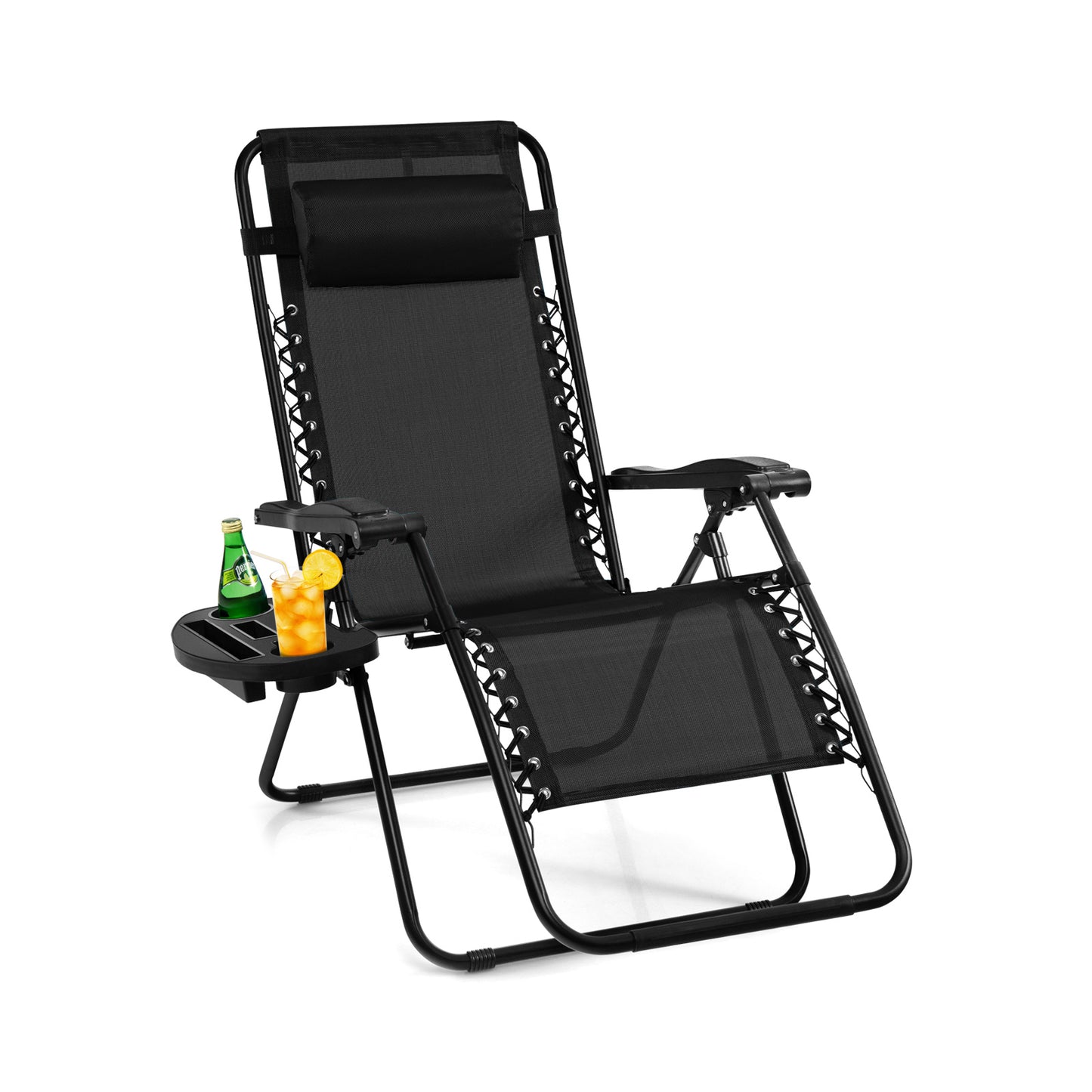 Zero Gravity Folding Lounge Chair with Utility Tray