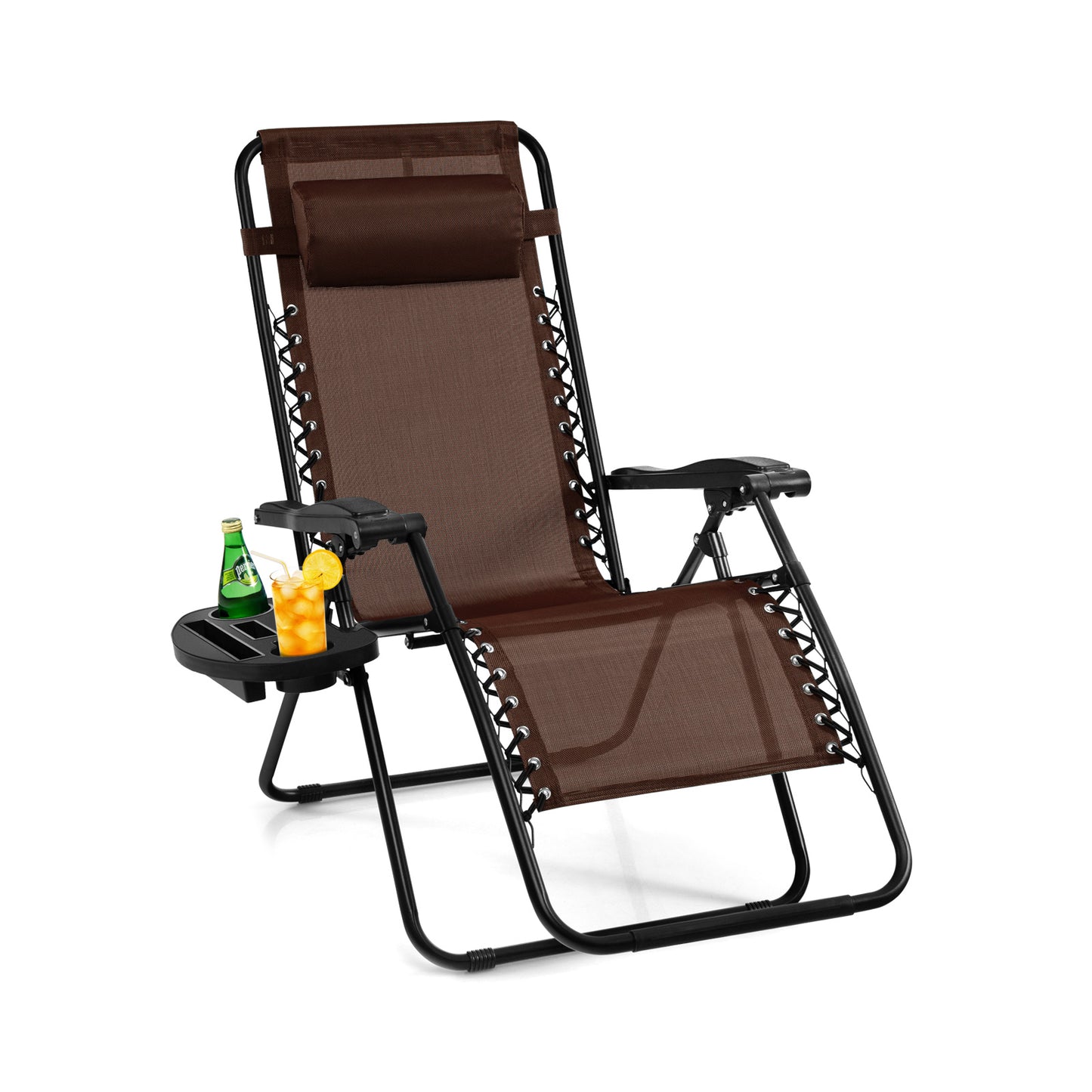 Zero Gravity Folding Lounge Chair with Utility Tray