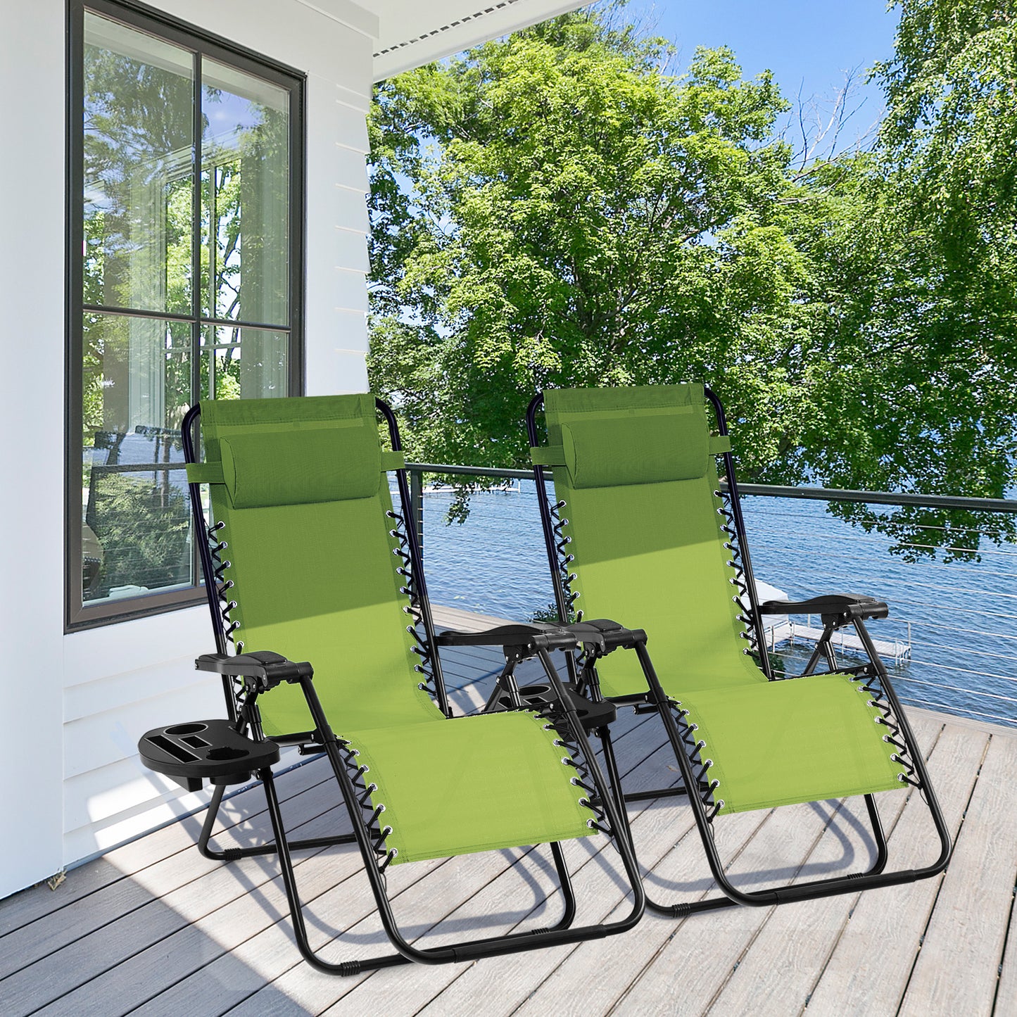 Zero Gravity Folding Lounge Chair with Utility Tray