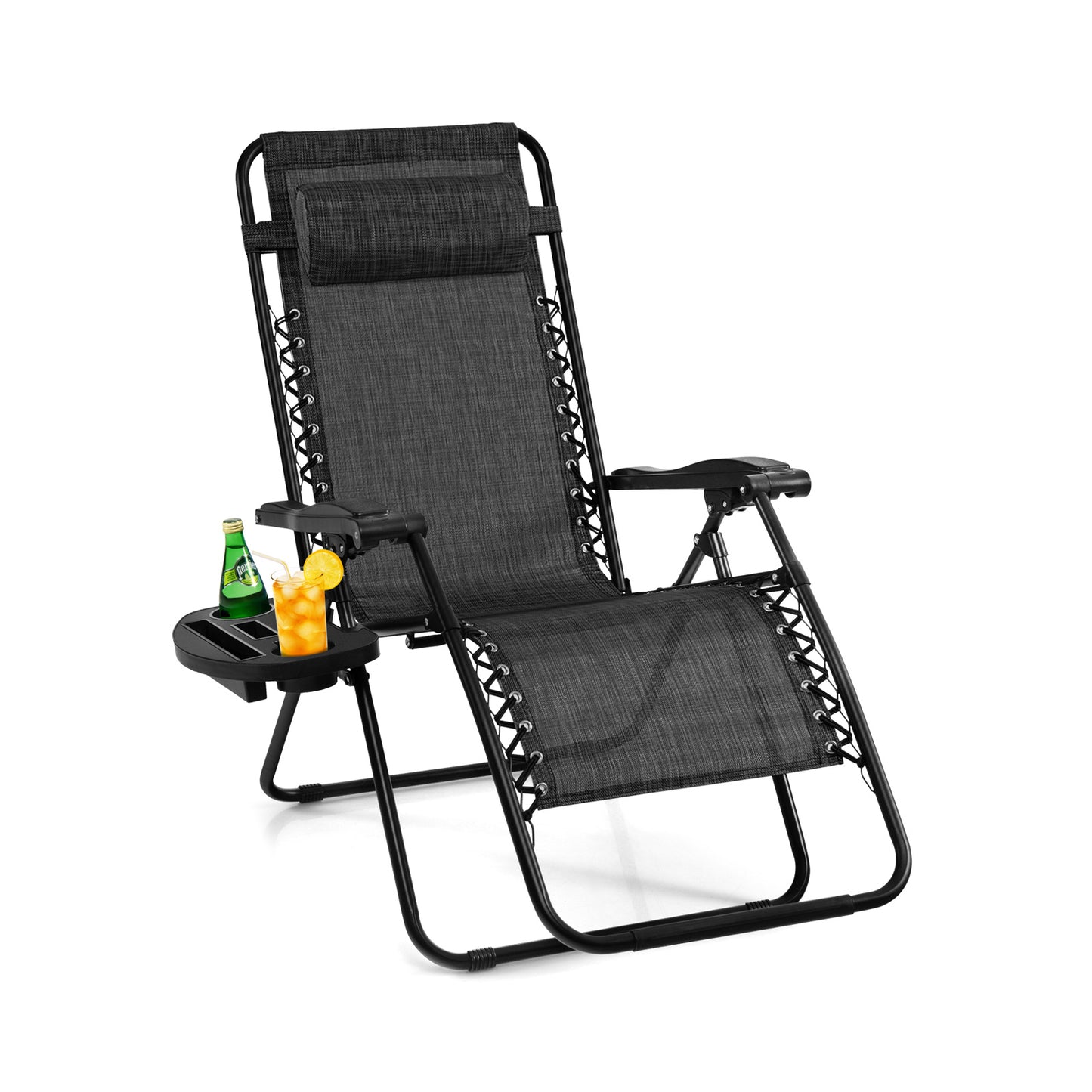 Zero Gravity Folding Lounge Chair with Utility Tray