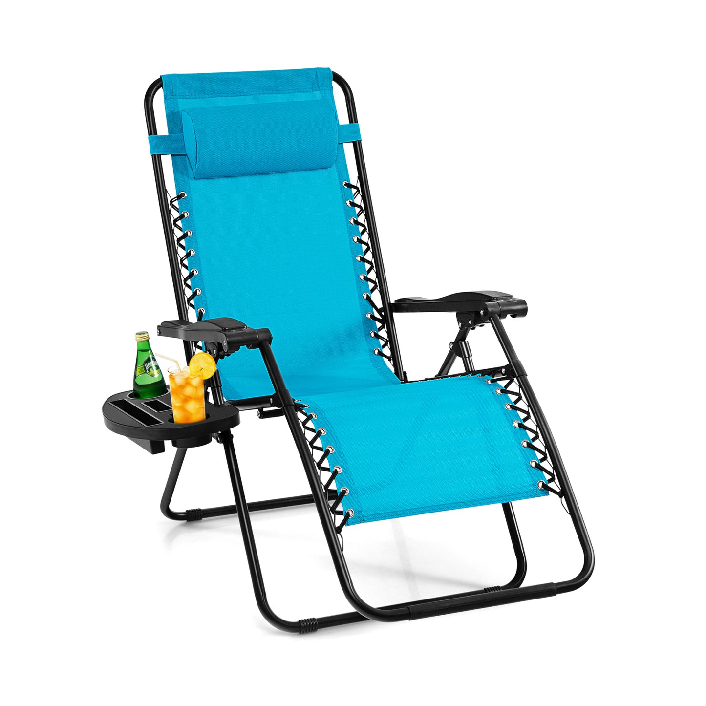 Zero Gravity Folding Lounge Chair with Utility Tray
