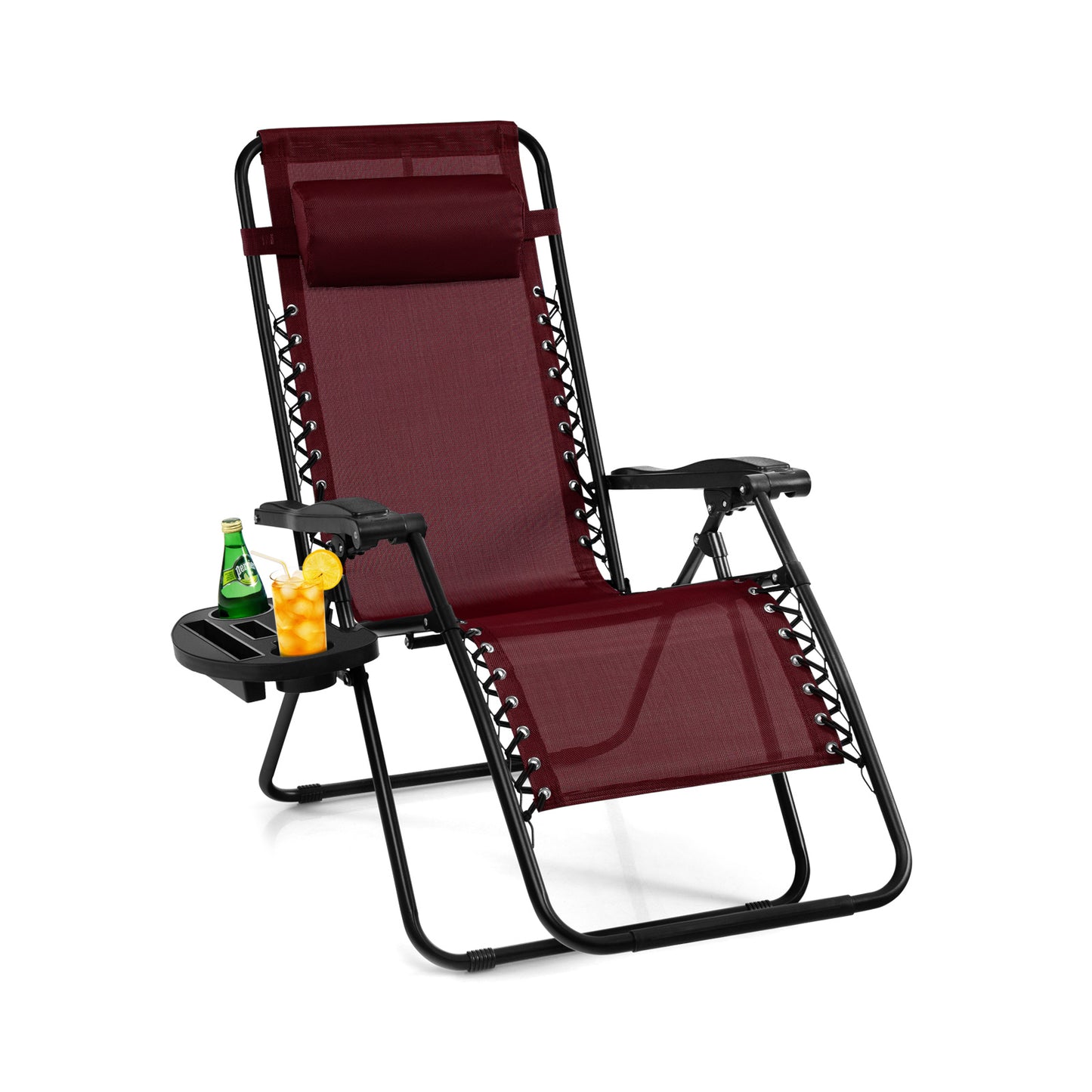Zero Gravity Folding Lounge Chair with Utility Tray