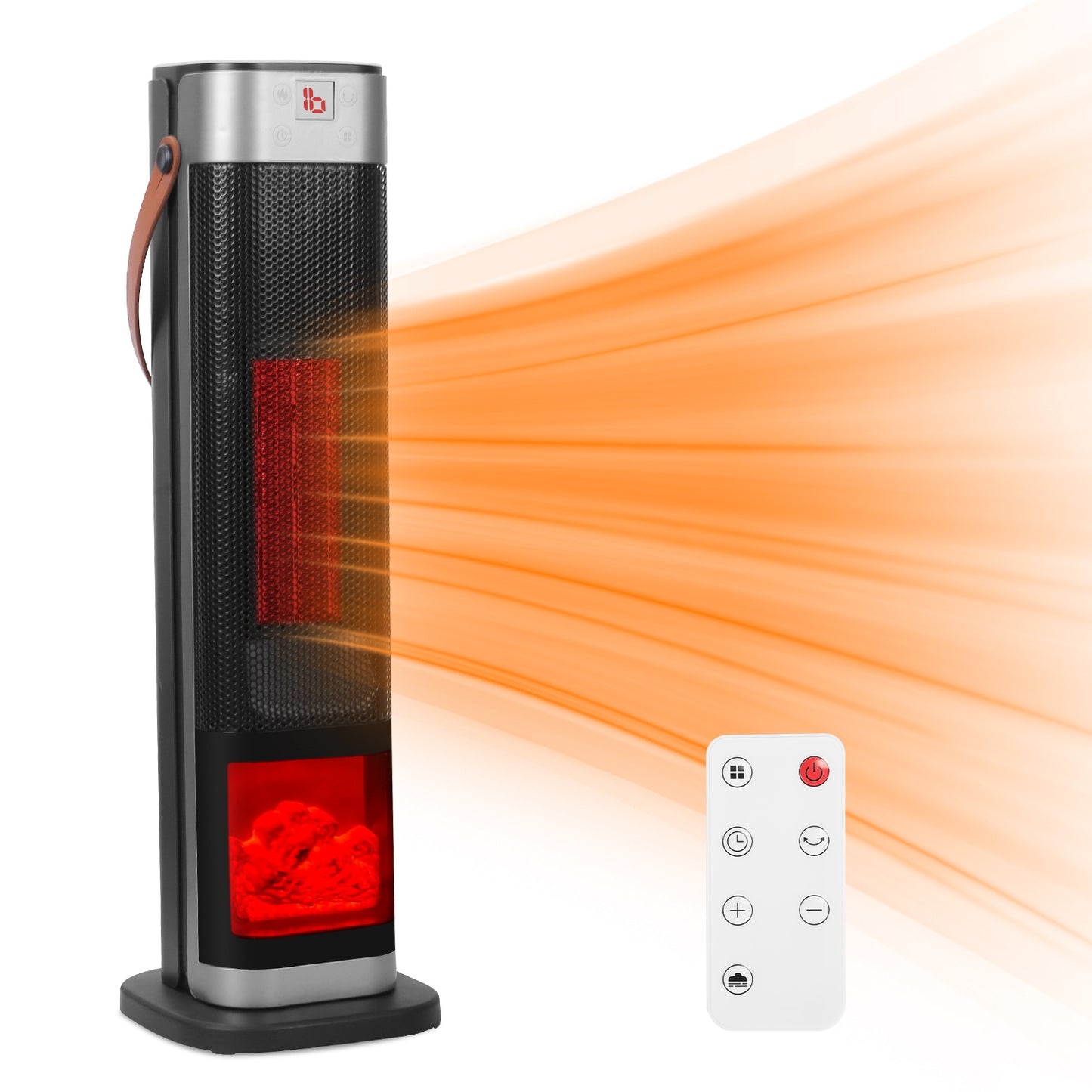 Oscillating Ceramic Tower Space Heater with Remote Control