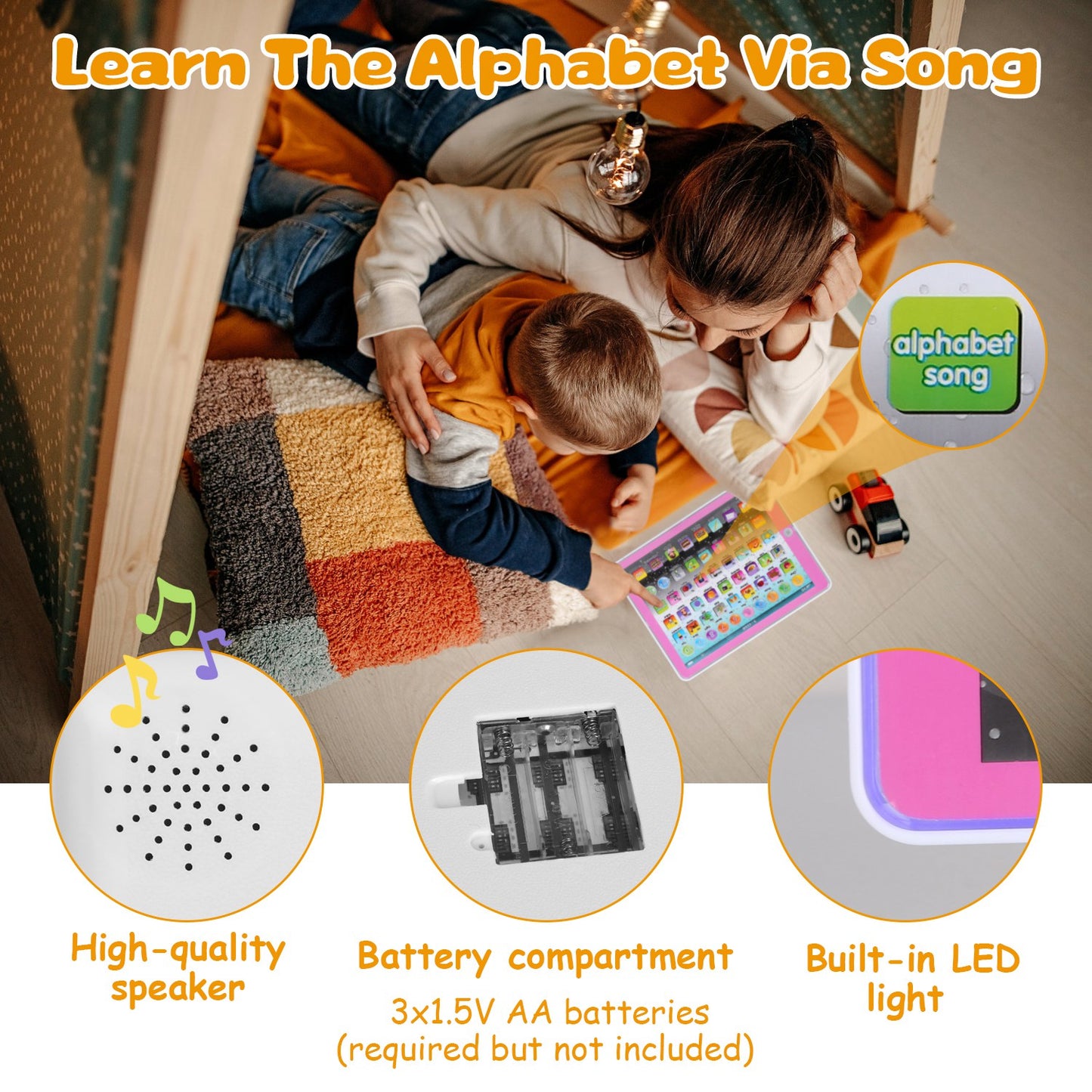 Educational Learning Tablet Toy for Kids Ages 2-7