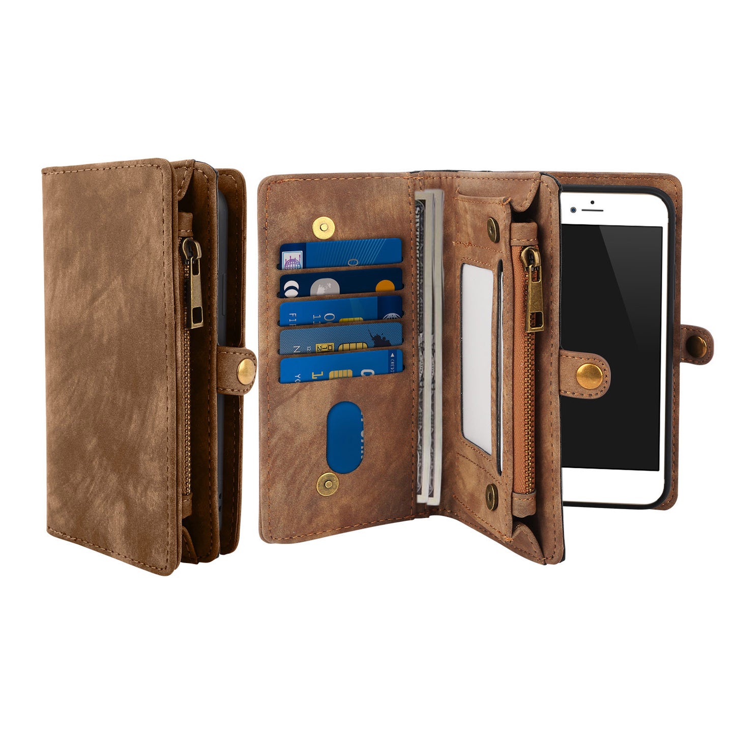 iPhone 6s Plus Wallet Case with Detachable Magnetic Cover