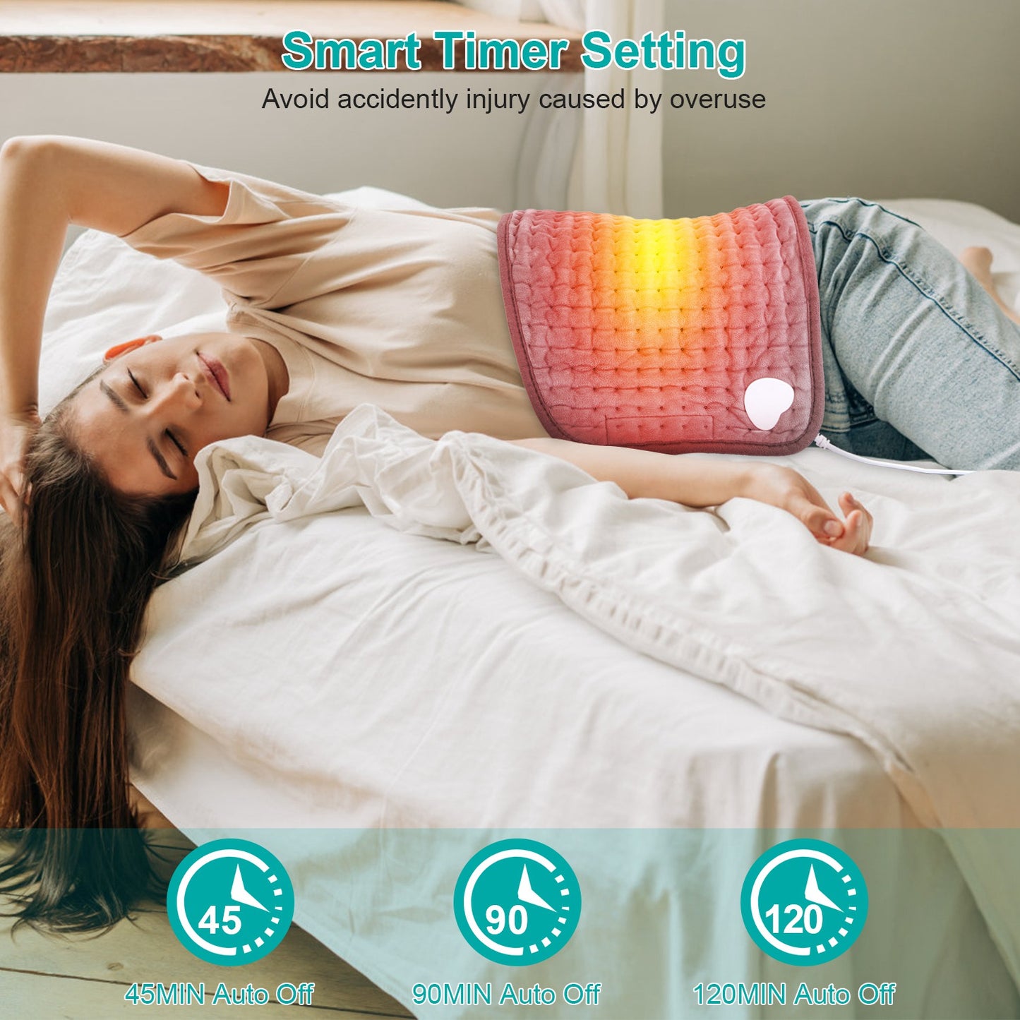 Electric Heating Pad with 10 Temperature Levels & Timer