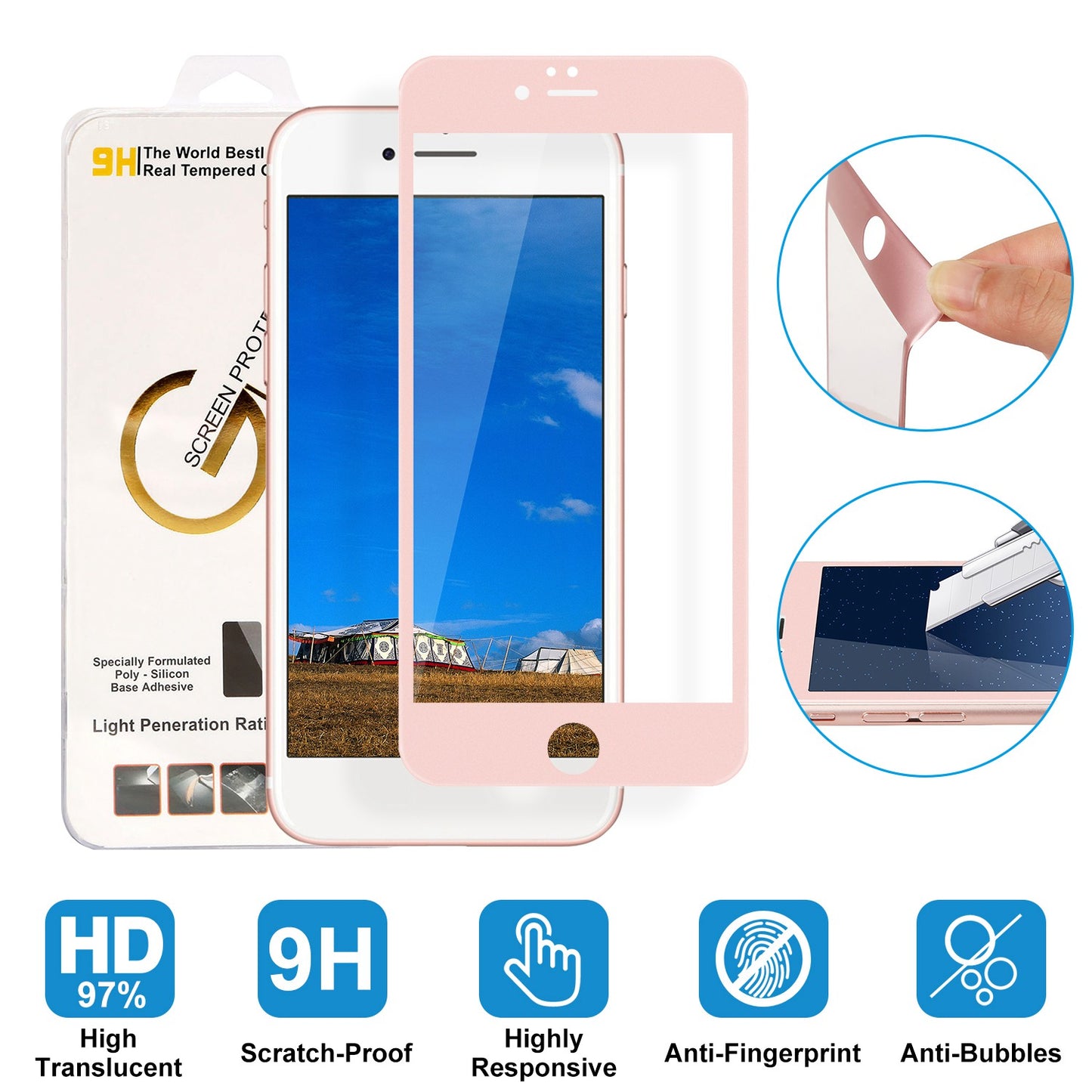 iPhone 6 Plus Tempered Glass Screen Protector 3D Edge