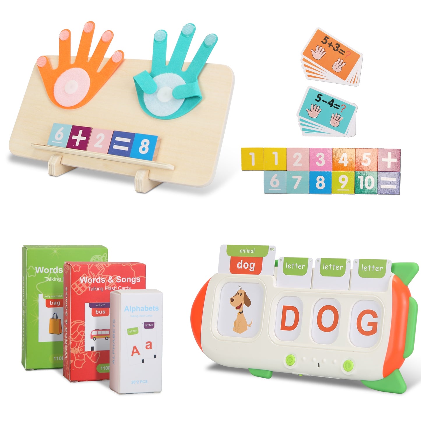 Talking Flash Cards & Math Board Set for Kids Ages 3+