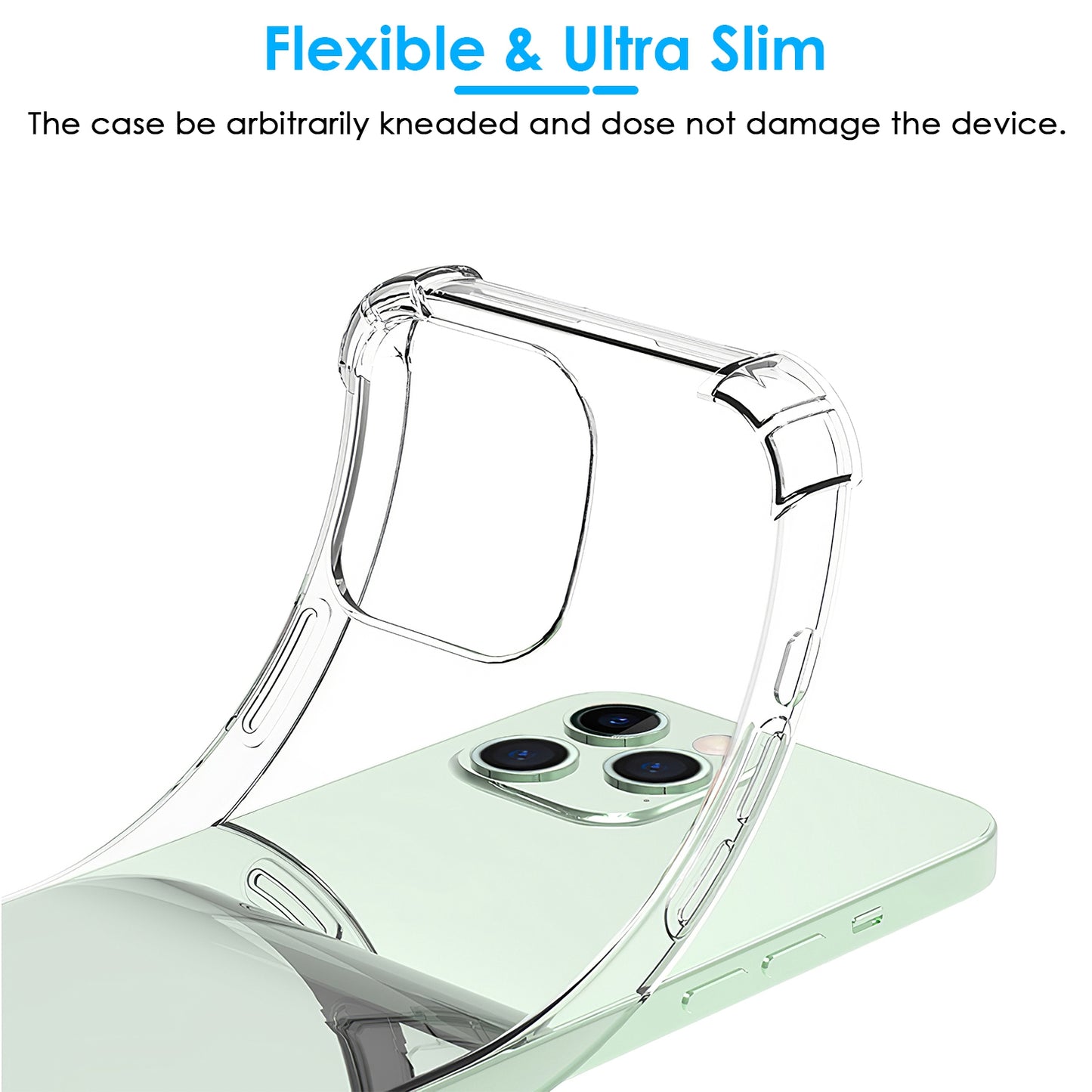Clear iPhone Case with Shockproof Air Cushion Corners