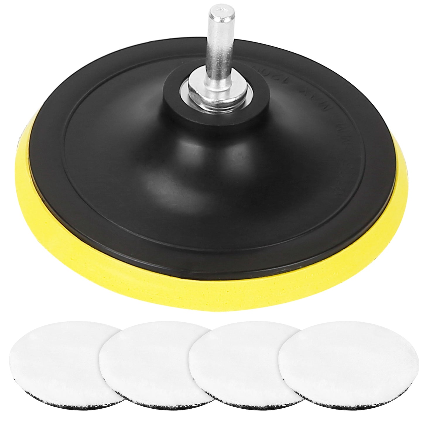 6" Buffing Polishing Pads Set with M14 Drill Adapter - 5 Piece