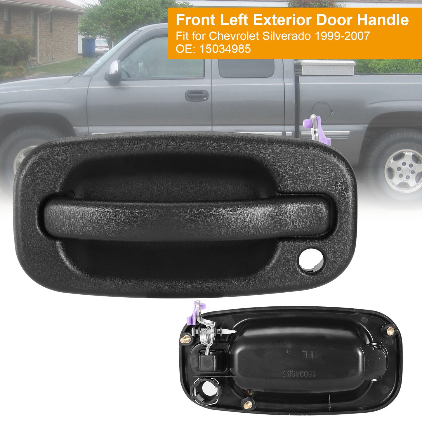 Front Left Exterior Door Handle for 1999-2007 Chevy Silverado