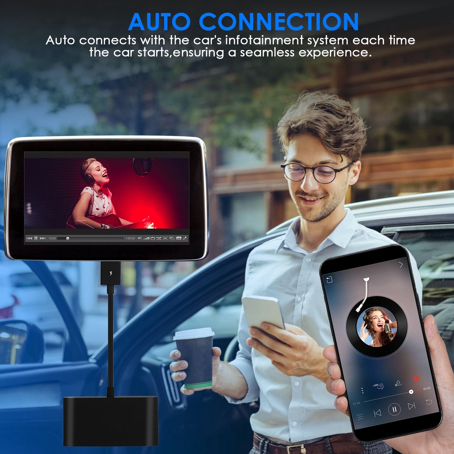 Wireless CarPlay Adapter for iPhone & Android - 5GHz WiFi
