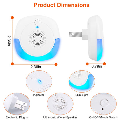 Ultrasonic Pest Repeller 6-Pack Plug-In Indoor Mouse Deterrent