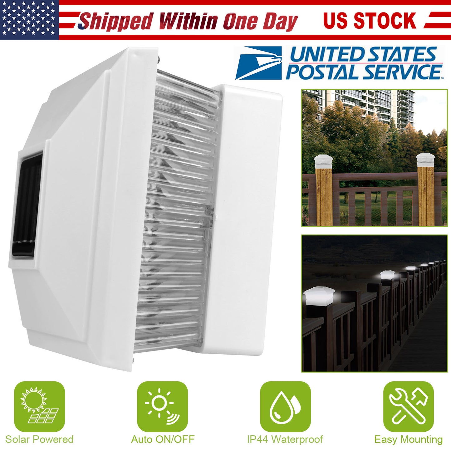 Solar Post Cap Light for 5x5 Inch Fence & Deck Posts