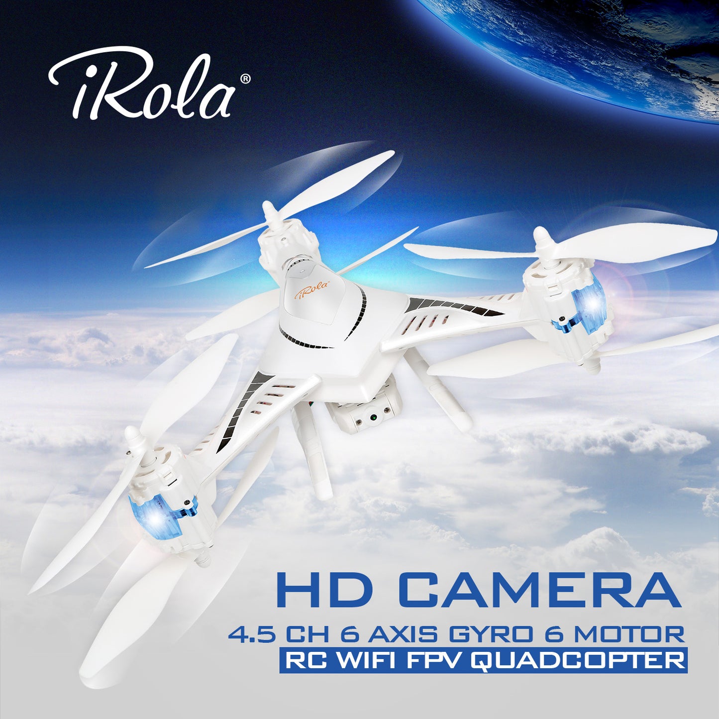RC Quadcopter Drone with 720P HD Camera and WiFi FPV