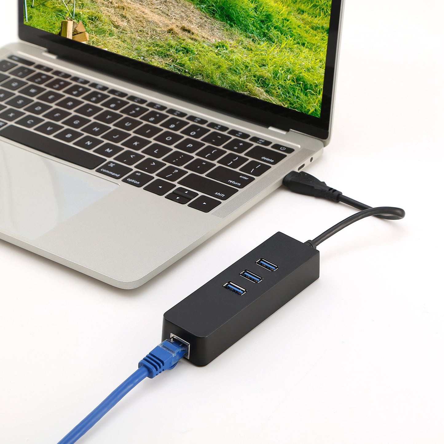 USB 3.0 Hub with Gigabit Ethernet Adapter - 3 Port