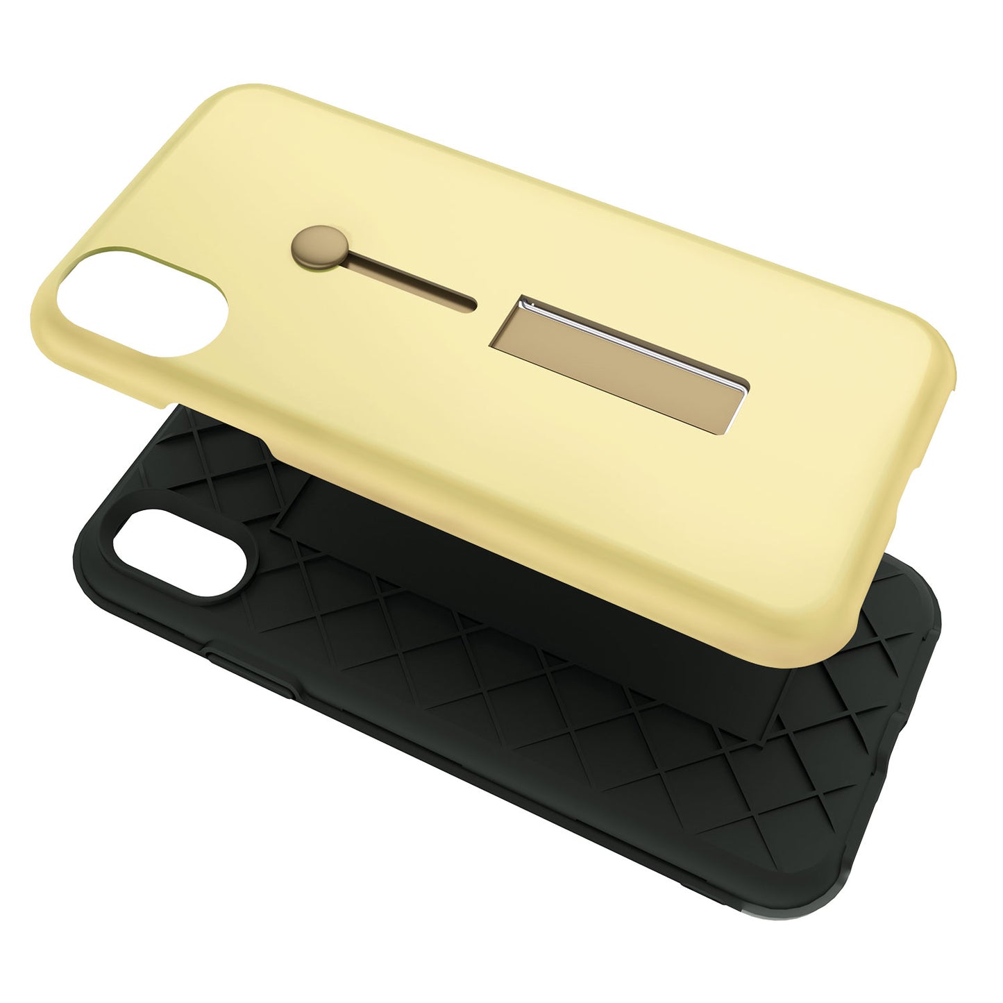 iPhone X Case with Finger Strap and Kickstand