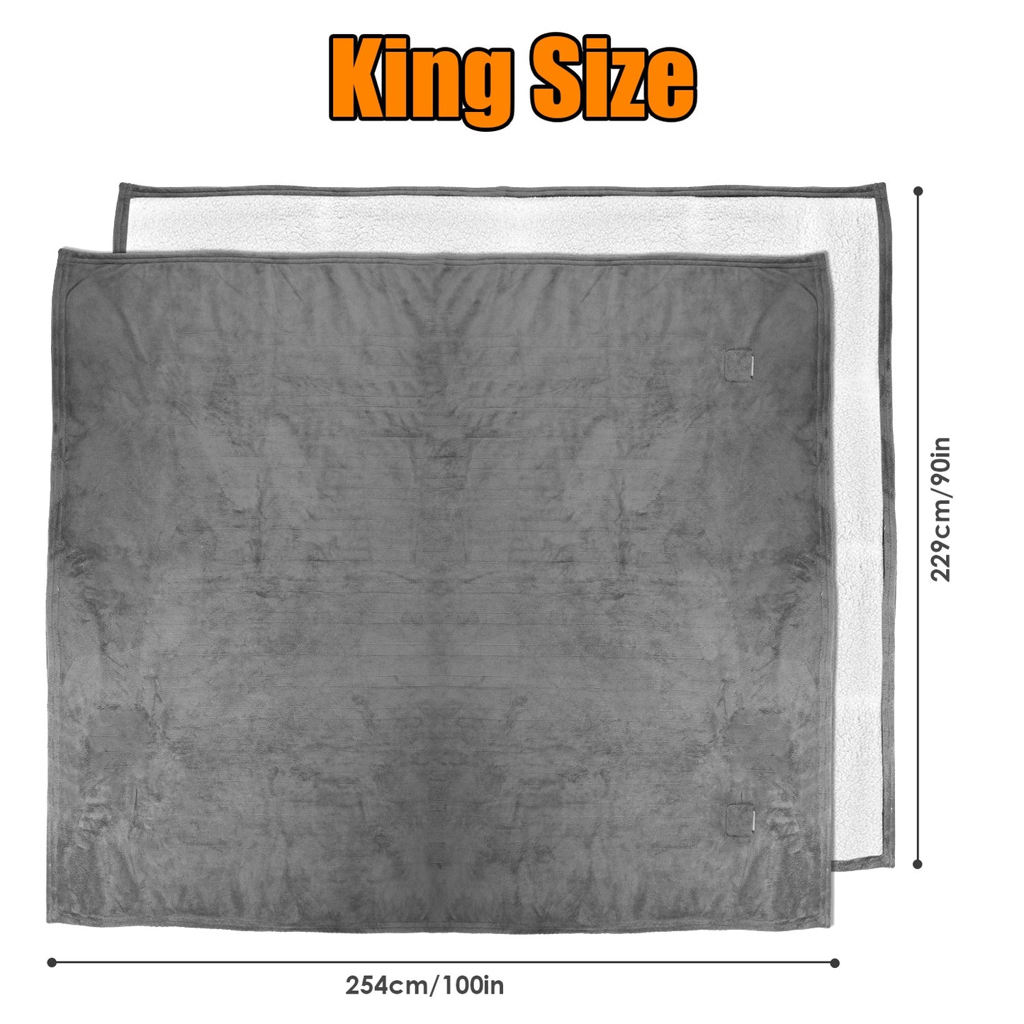 Electric Heated Fleece Blanket with Dual Controller King Size