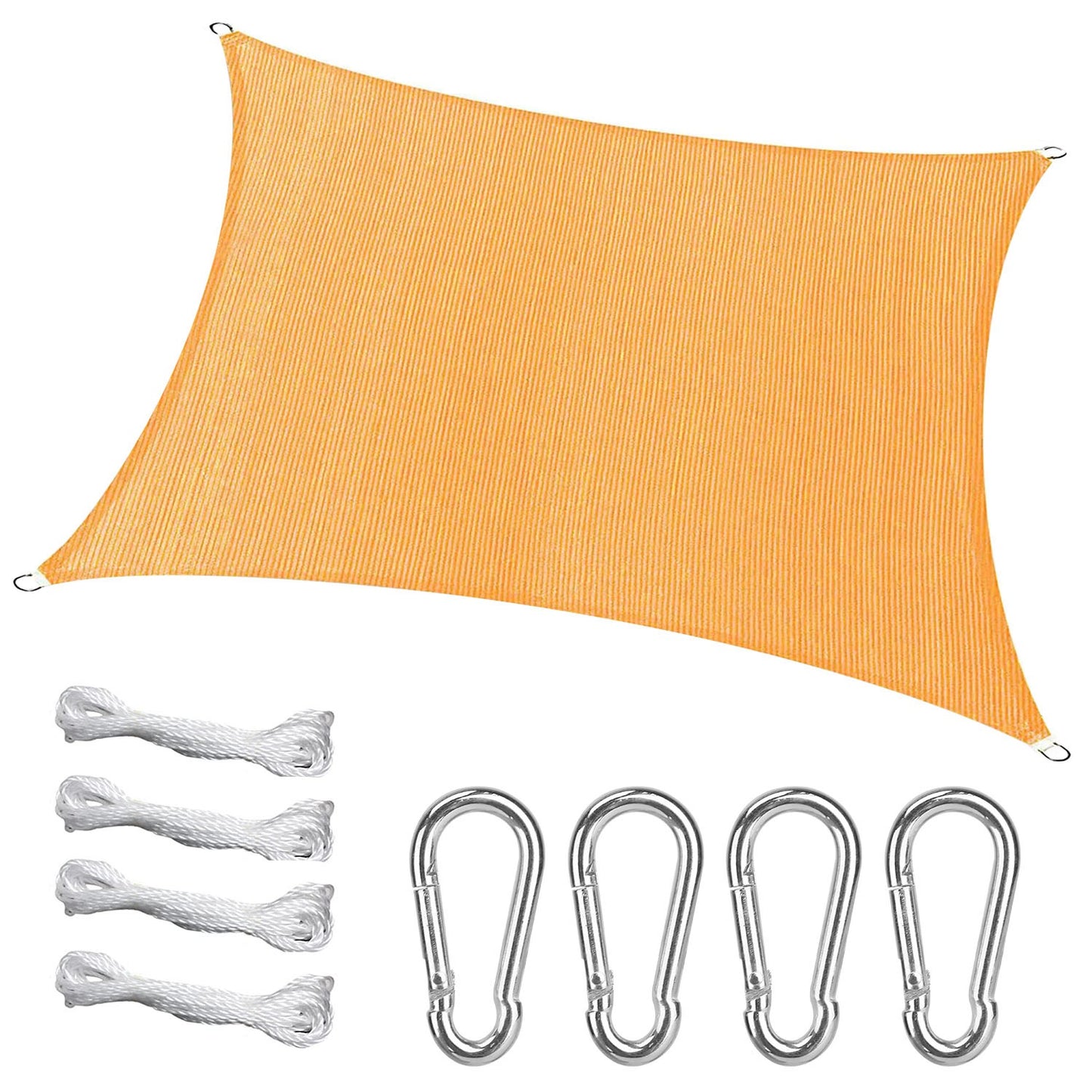 Rectangle Sun Shade Sail 98% UV Block HDPE Canopy with Ropes
