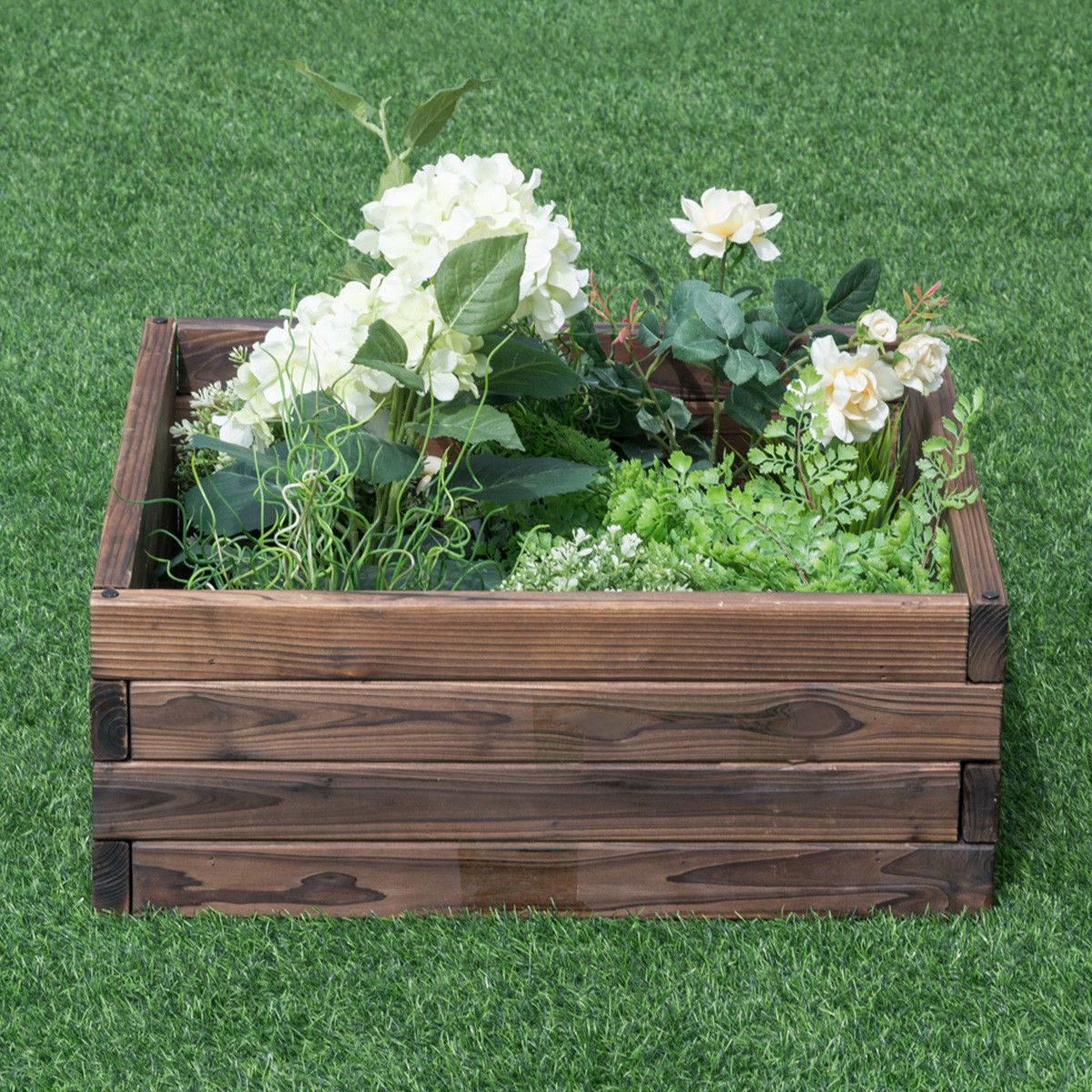 12 FT Wooden Garden Pathway 22 Inches Wide Outdoor Roll out Straight Walkway