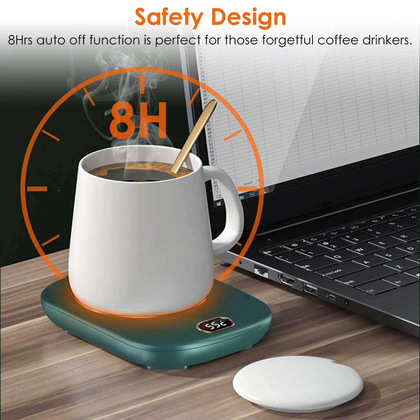 Electric Coffee Mug Warmer with 3 Temperature Settings
