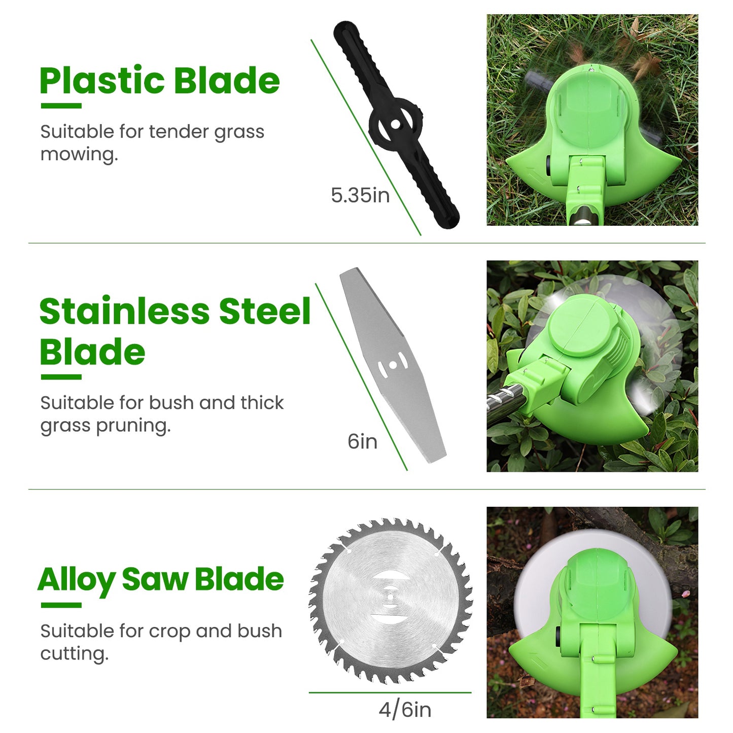 Grass Trimmer Blade Set - 14 Piece Replacement Accessory Kit