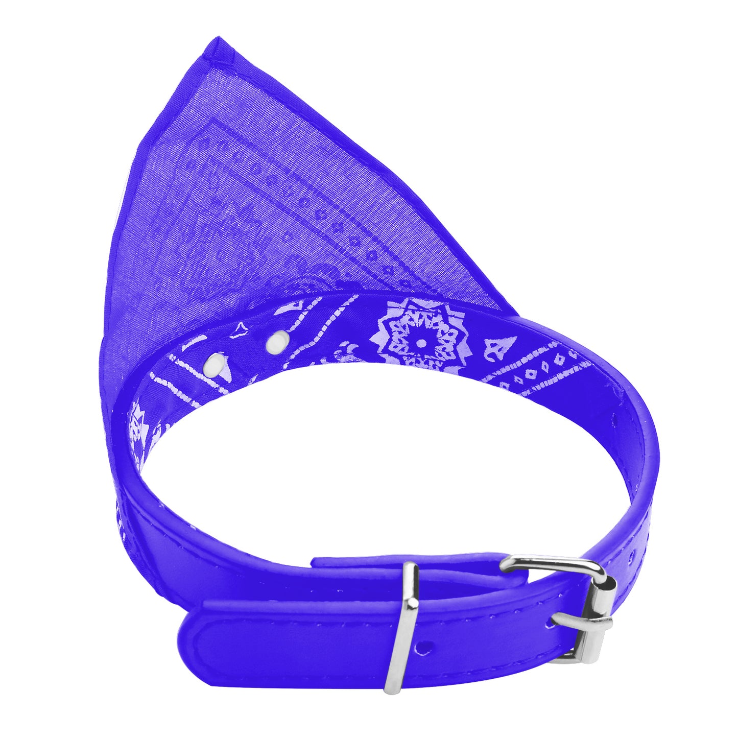 Dog Bandana Collar with Adjustable Leather Strap