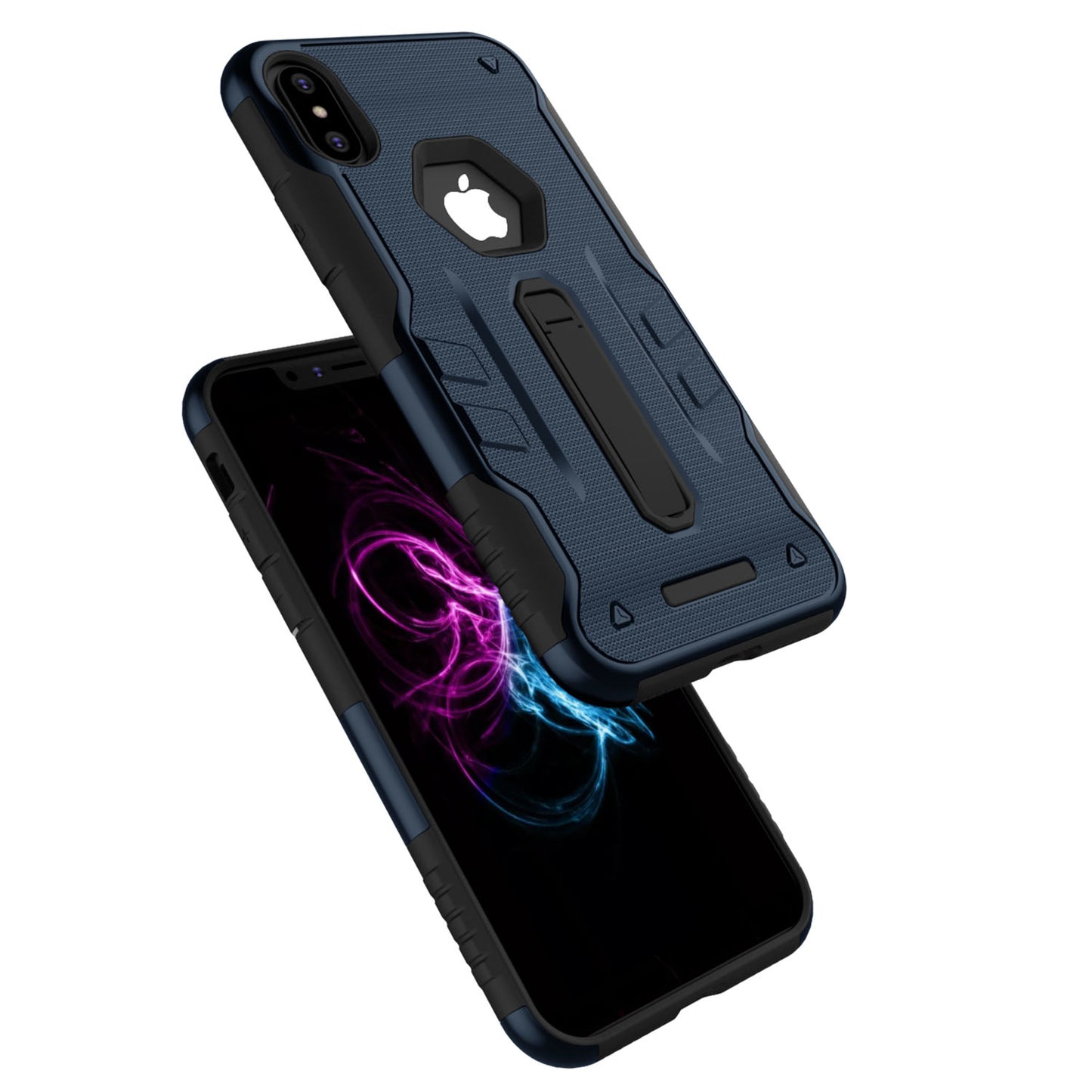 iPhone X Rugged Case with Kickstand - Dual Layer Protection