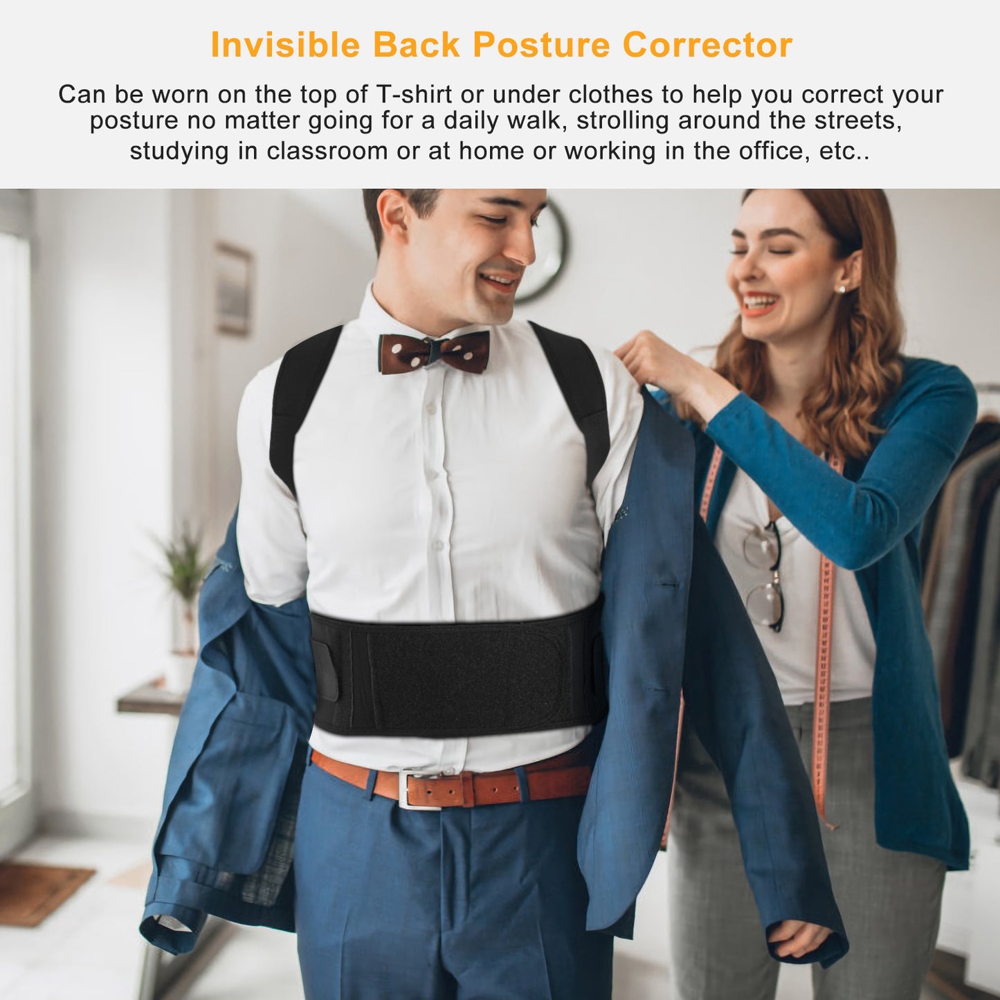 Magnetic Posture Corrector Back Brace with Lumbar Support