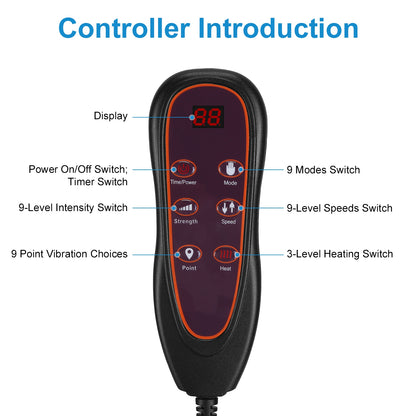 Full Body Electric Massage Mat with Heat and Vibration