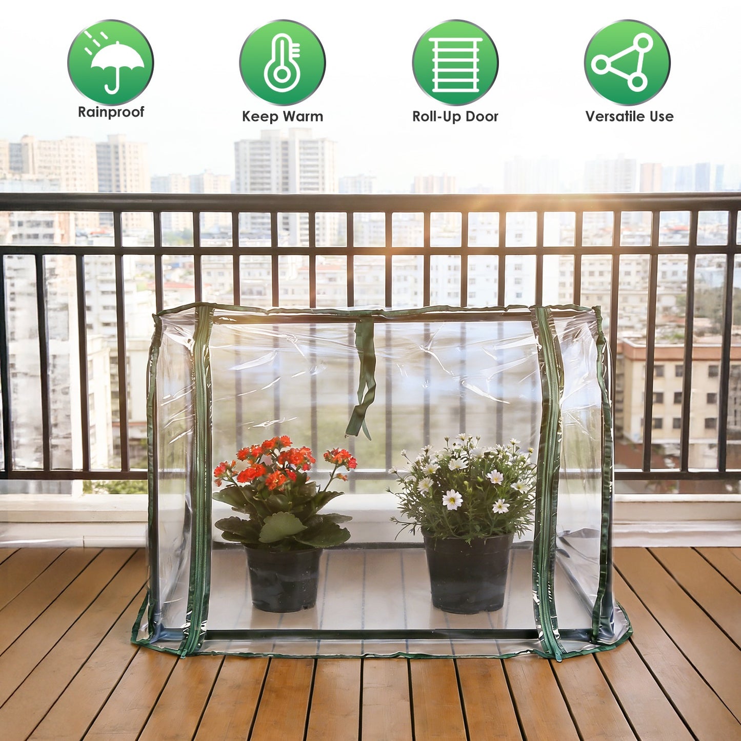 Tabletop Mini Greenhouse 29" x 21" x 28" with PVC Cover