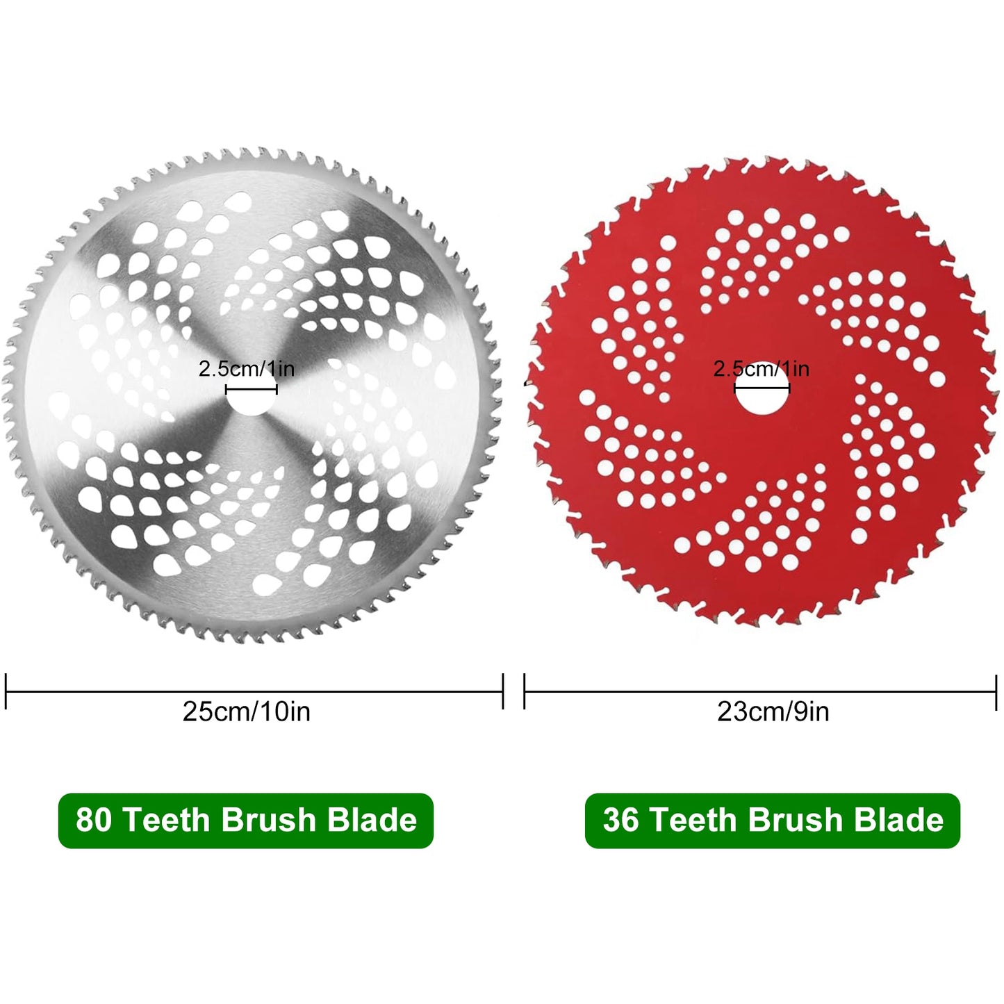 Carbide Tip Brush Cutter Blades 10" & 9" with Universal Adapter