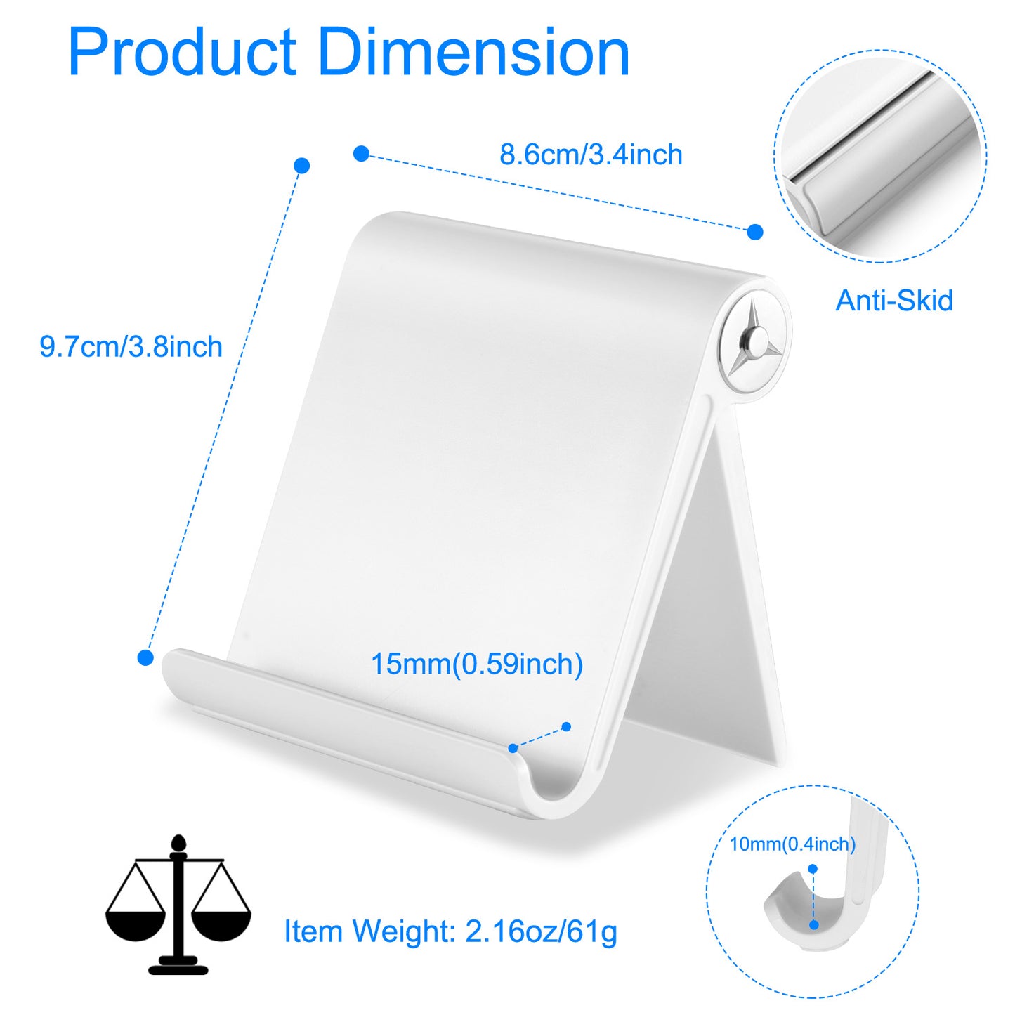 Adjustable Phone Stand for Desk – Multi-Angle Tablet Holder
