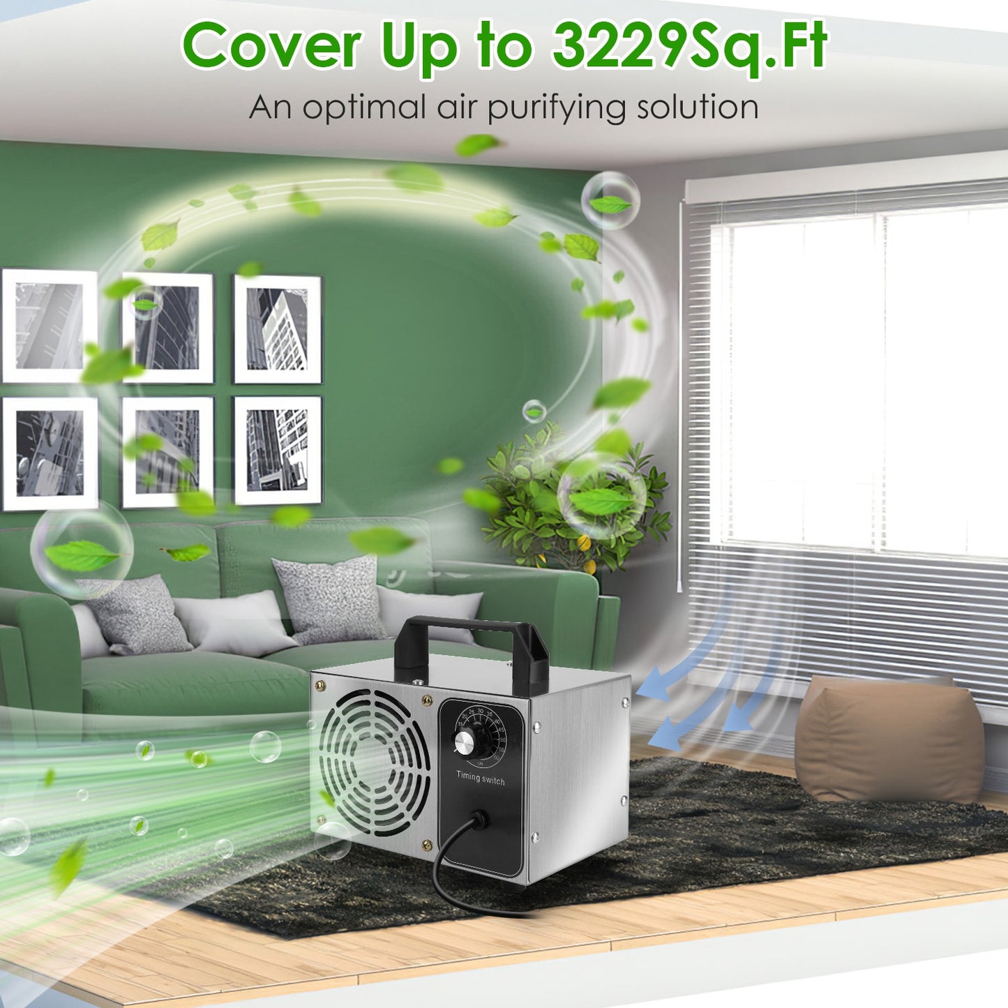 Ozone Generator 50000mg/h with Timer for Odor Elimination
