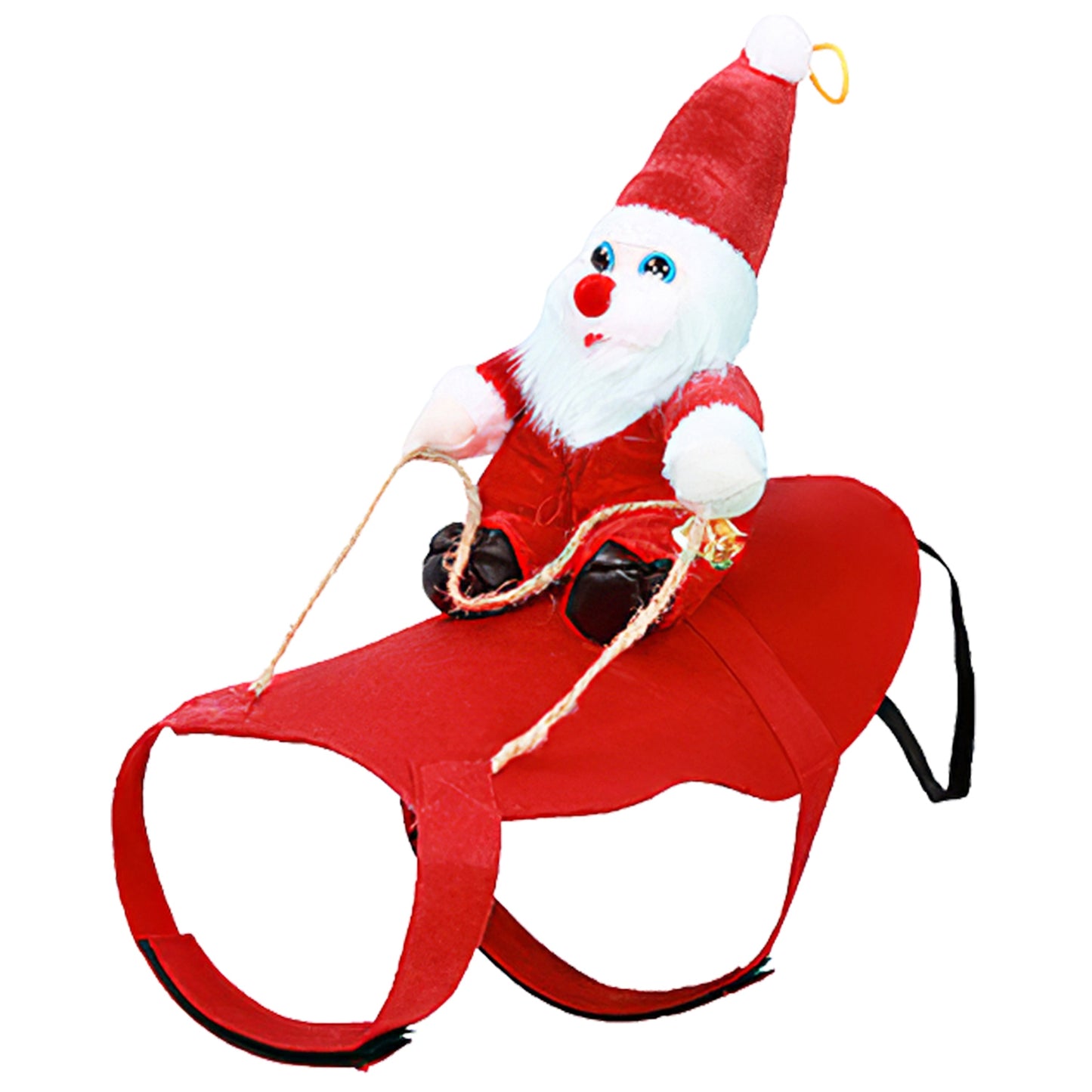 Dog Christmas Costume with Riding Santa Claus Design